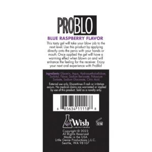 PROBLO ORAL PLEASURE GEL BLUE RASPBERRY 1.5 OZ