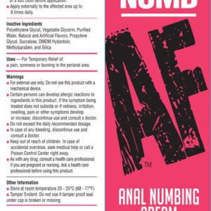 NUMB AF ANAL DESENSITIZER GEL CHERRY 1.5 OZ