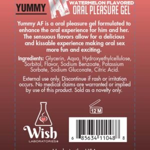 YUMMY AF ORAL PLEASURE GEL WATERMELON 2.2OZ