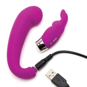 HAPPY RABBIT G-SPOT CLITORAL CURVE VIBRATOR PURPLE