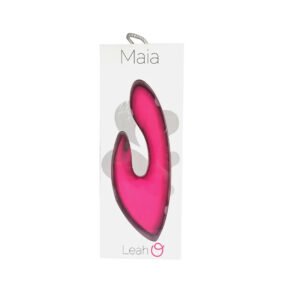 LEAH RECHARGEABLE SILICONE RABBIT MASSAGER NEON PINK