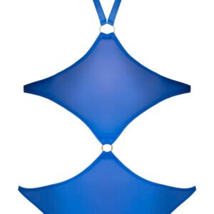 SASSY CUPLESS & CROTCHLESS TEDDY COBALT L/XL