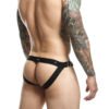 (WD)MALE BASICS DNGEON SNAP JOCKSTRAP RED O/S