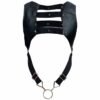MALE BASICS DNGEON CROPTOP COCKRING HARNESS BLACK O/S