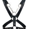 (WD)MALE BASICS DNGEON CROSS C HARNESS BLACK O/S