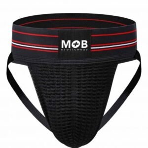 MOB FETISH JOCKSTRAP BLACK SMALL 3IN WAISTBAND(BULK)