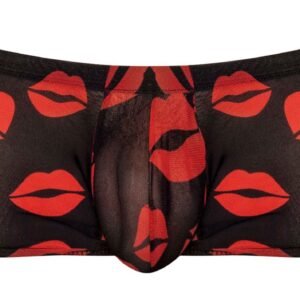 MINI SHORT SHEER LIPS BLACK XL