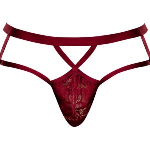 LUCIFER STRAPPY JOCK BURGUNDY L/XL