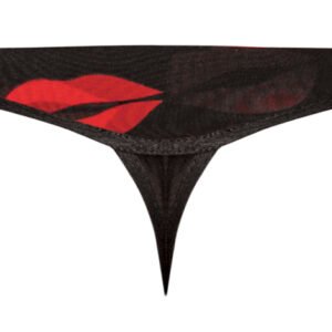 KISS ME MICRO THONG V LIPS PRINT S/M