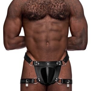 ARIES LEATHER HARNESS BLACK O/S