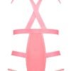 FOREVER MESH CUPLESS STRAP TEDDY CORAL 2XL