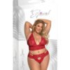(WD) SUGAR & SPICE BRA & PANTY RED 2XL