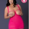 PINK KINK BABYDOLL & PANTY PINK GLOW 2XL