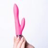 VICTORIA RECHARGEABLE SILICONE DUAL VIBE NEON PINK