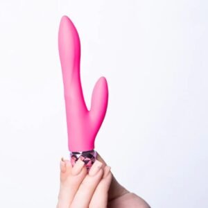 VICTORIA RECHARGEABLE SILICONE DUAL VIBE NEON PINK