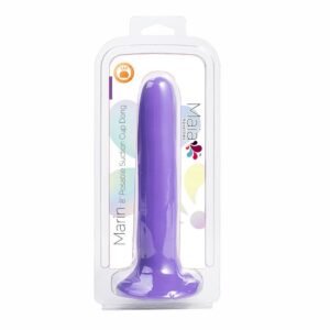 MARIN 8 IN POSABLE SILICONE DONG PURPLE
