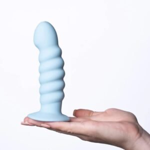 PARIS 6 SILICONE DONG PASTEL BLUE "