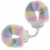OUCH! HEAVY DUTY FLUFFY HANDCUFFS - MULTICOLOR 2