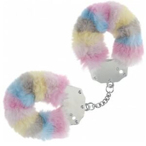 OUCH! HEAVY DUTY FLUFFY HANDCUFFS - MULTICOLOR 2