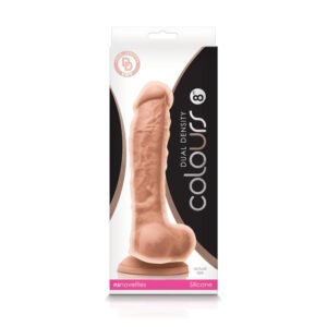 COLOURS DUAL DENSITY 8IN DILDO WHITE