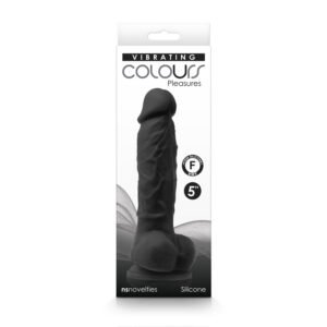 COLOURS PLEASURES VIBRATING 5 DILDO BLACK "