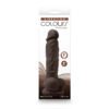 COLOURS PLEASURES VIBRATING 5 DILDO DARK BROWN "