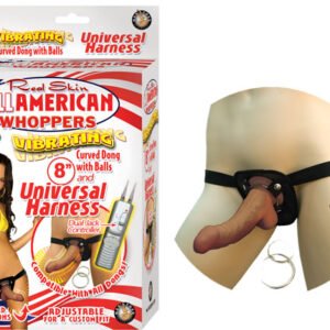 LATIN AMERICAN WHOPPERS 8IN DONG VIBRATING W/HARNESS