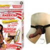 AFRO AMERICAN WHOPPERS VIBRATING 8 IN DONG W/HARNESS