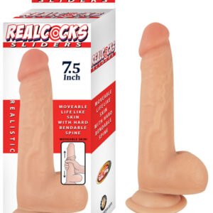 REAL COCKS SLIDERS 7.5IN FLESH