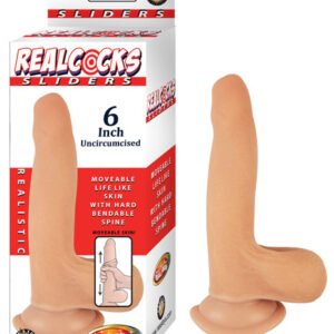 REAL COCKS SLIDERS 6IN FLESH UNCIRCUMSIZED