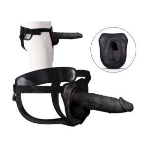 ERECTION ASSISTANT HOLLOW STRAP-ON 9.5 BLACK "