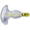 GLOWHOLE-1 BUTTPLUG W/ LED INSERT SMALL CLEAR FROST (NET)