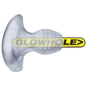 GLOWHOLE-1 BUTTPLUG W/ LED INSERT SMALL CLEAR FROST (NET)