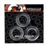 WILLY RINGS 3 PK COCKRINGS WHITE (NET)