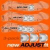 ADJUSTFIT INSERTS 3PK CLEAR (NET)