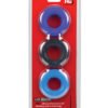 HUNKYJUNK HUJ C-RING 3PK BLUE/ MULTI (NET)