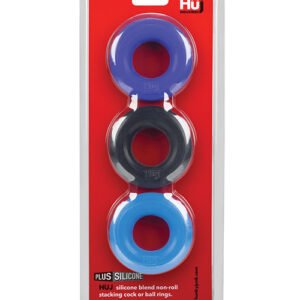 HUNKYJUNK HUJ C-RING 3PK BLUE/ MULTI (NET)