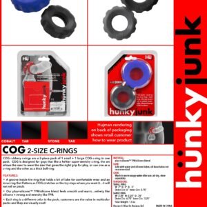 HUNKYJUNK COG 2-SIZE C-RING TAR/STONE (NET)
