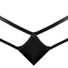 LIQUID ONYX CROTCHLESS PANTY BLACK L/XL
