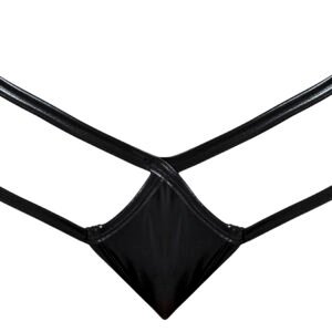 LIQUID ONYX CROTCHLESS PANTY BLACK L/XL
