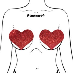 PASTEASE HEART GLITTER RED FULLER COVERAGE
