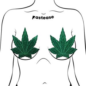 PASTEASE POT LEAF GLITTER GREEN FULLER COVERAGE