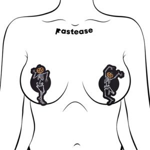 PASTEASE DANCING SKELETONS W/ PUMPKIN HEADS