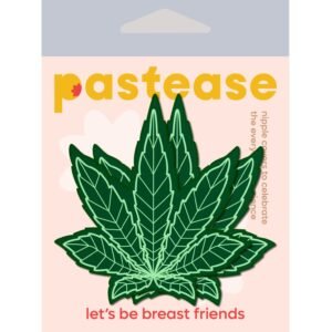 PASTEASE INDICA POT LEAF GLITTER GREEN WEED NIPPLE PASTIES