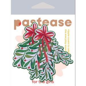 PASTEASE XMAS WINTER MISTLETOE W/ RED BOW