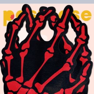 PASTEASE RED SKELETON HANDS