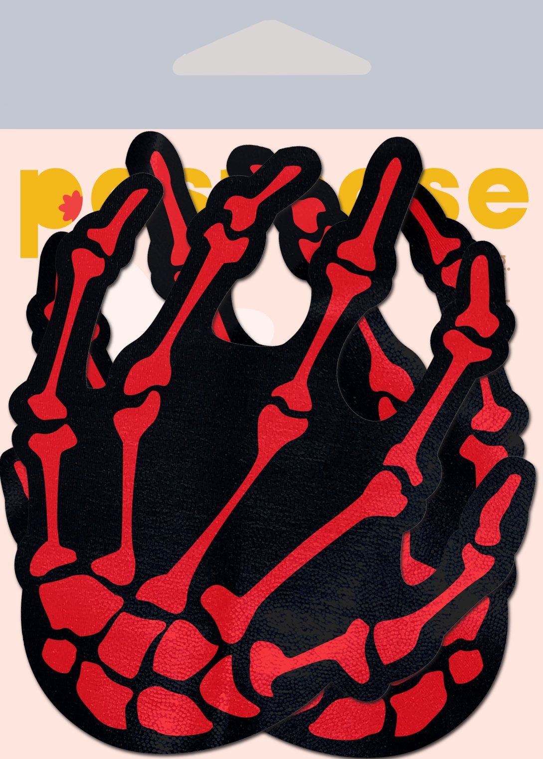 PASSKHRD5skeletonhandsredpastiespkgnew