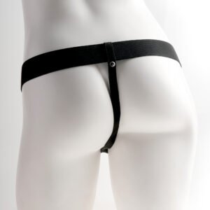 FETISH FANTASY 9 IN HOLLOW RECHARGEABLE STRAP-ON W/ BALLS