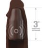FANTASY X-TENSIONS ELITE 9IN SLEEVE W/ VIBRATING PLUG BROWN