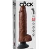 KING COCK 10 IN COCK W/BALLS BROWN VIBRATING